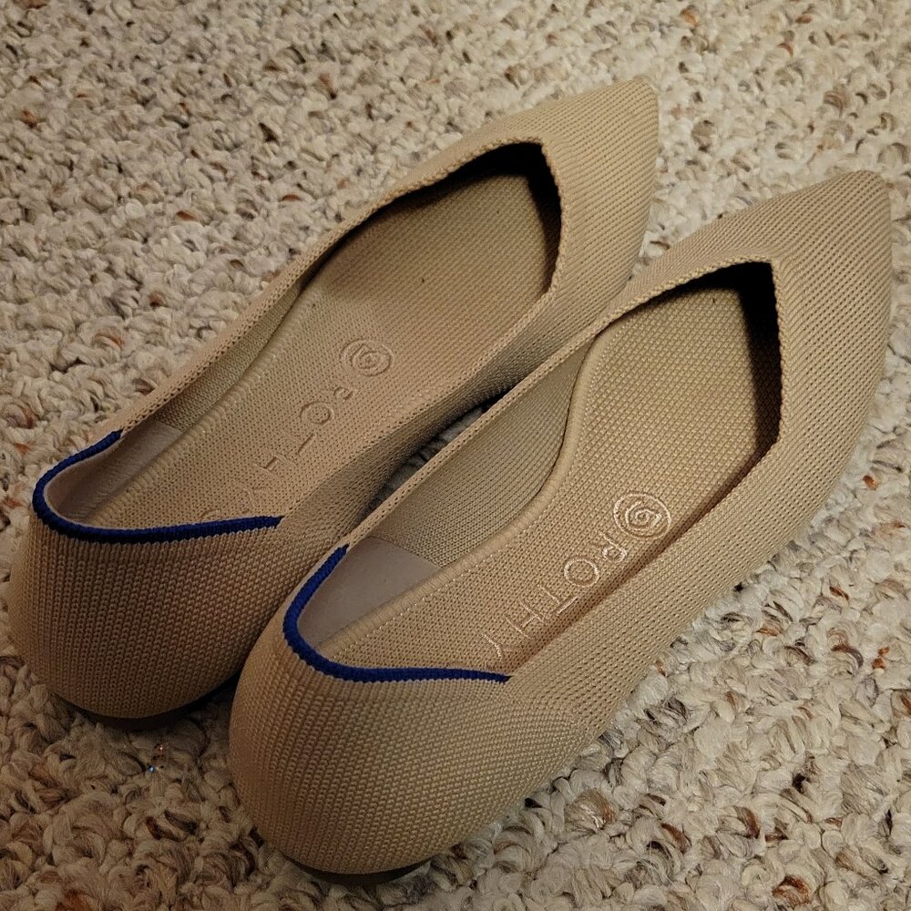 Rothy's The Point in Ecru -Good Condition